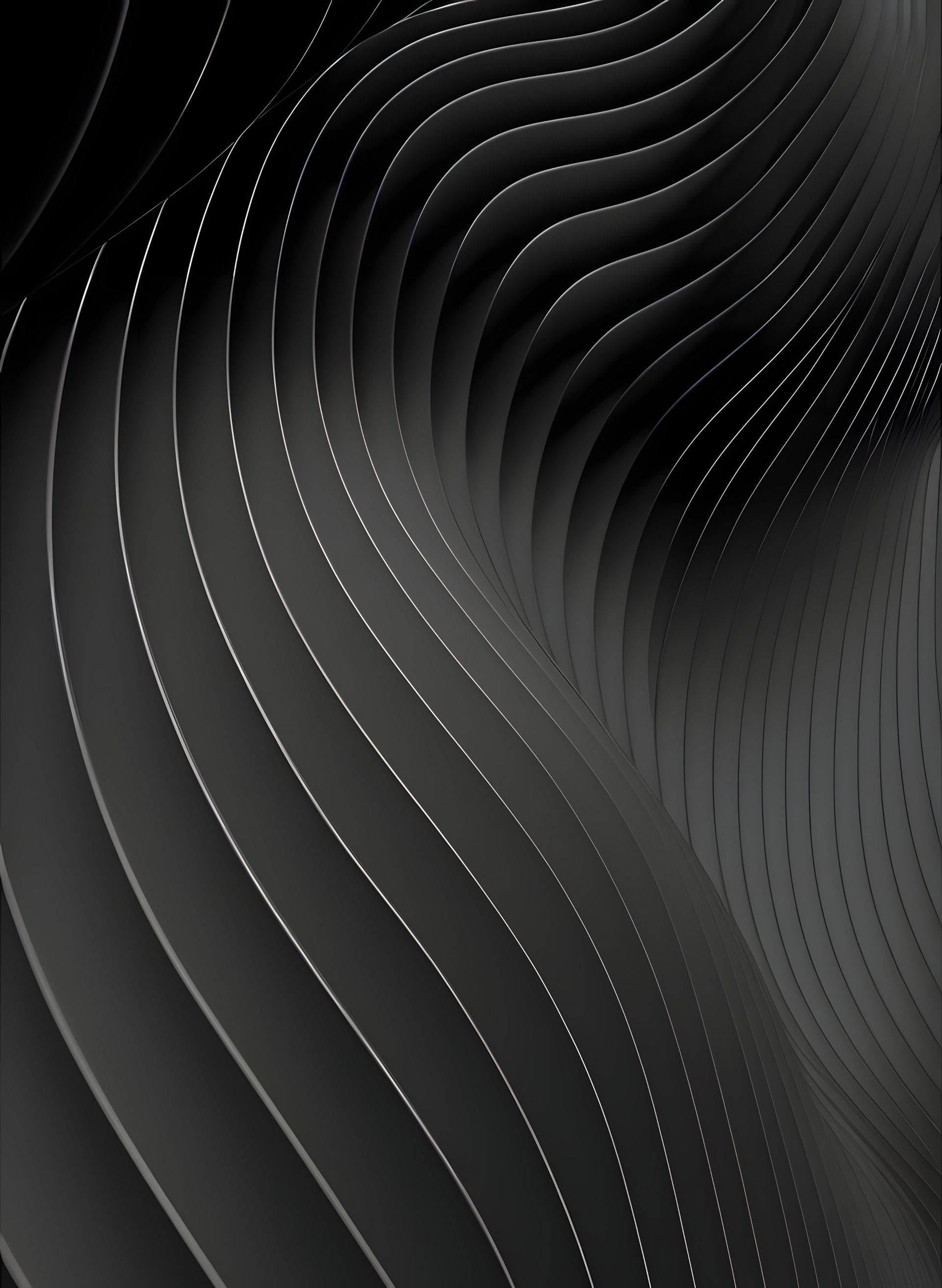 Straight metallic shapes with a white gradient